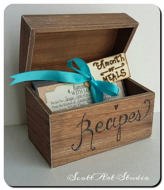 recipe-box-holds-4x6-cards-bridal-shower-recipe-by-scottartstudio