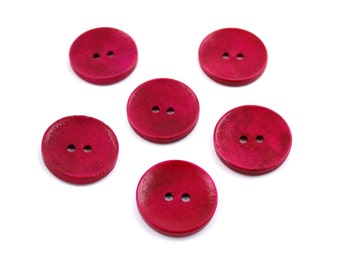 Big Red Buttons Red Buttons 38mm Large Wood by a1craftsupplies