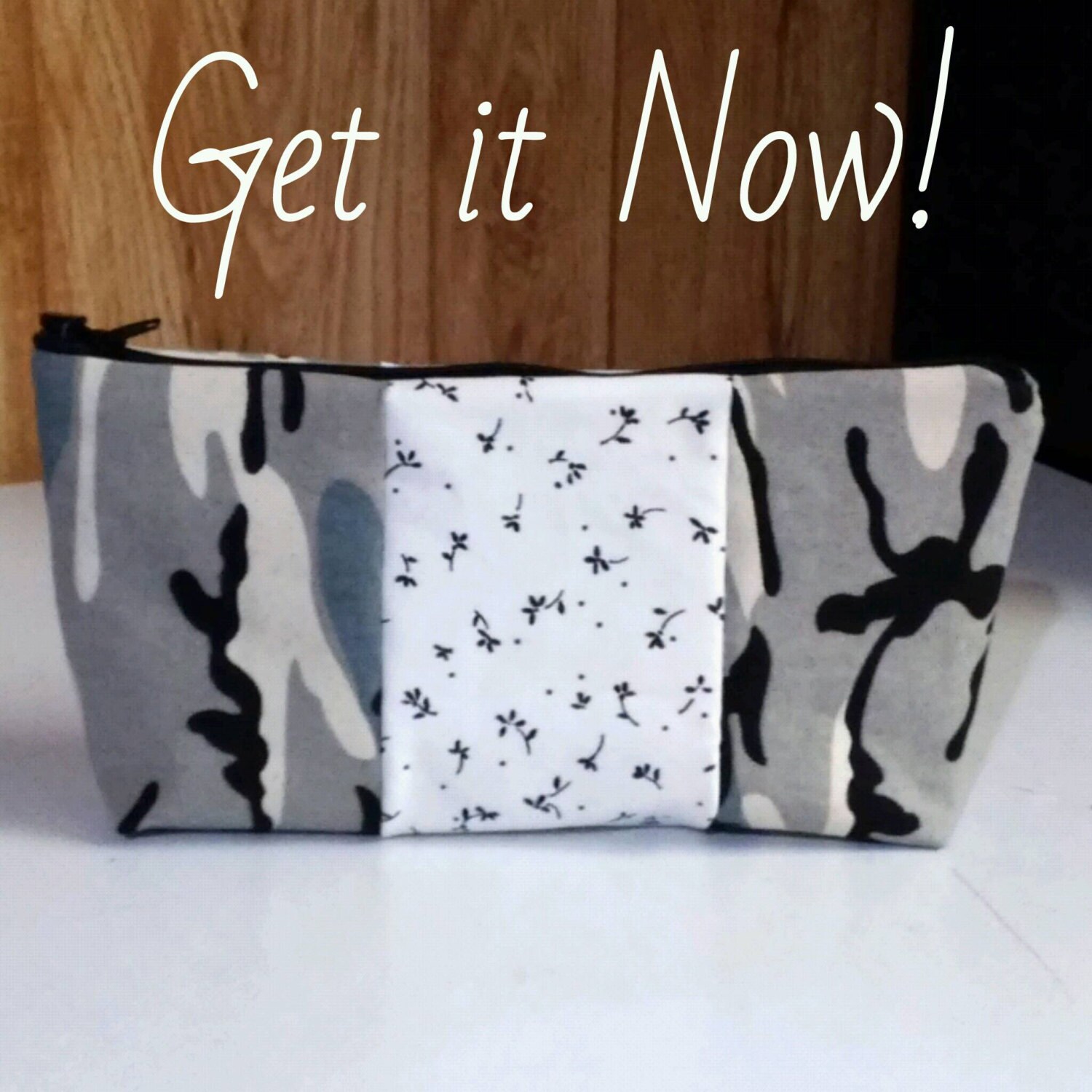 Medium Flower Camo Makeup bag by SewFreshCreations on Etsy