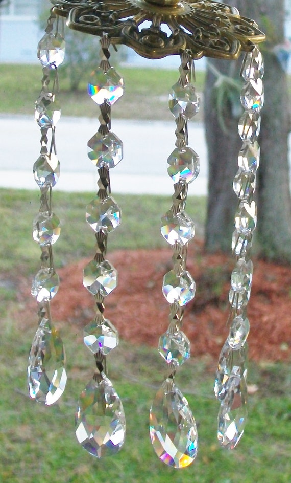 5 pc. Hanging Crystals for Cylinder Vase by weddingbridaldecor