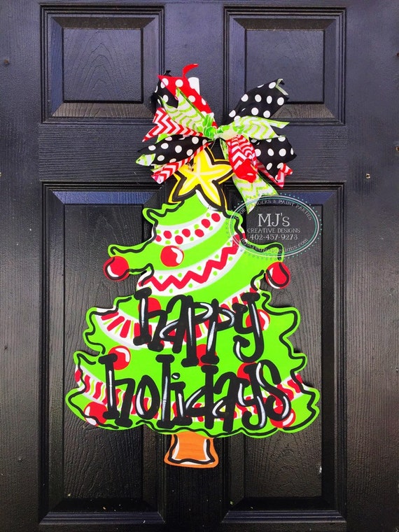 christmas door hanger christmas tree door hanger happy christmas door hanger christmas tree door hanger happy