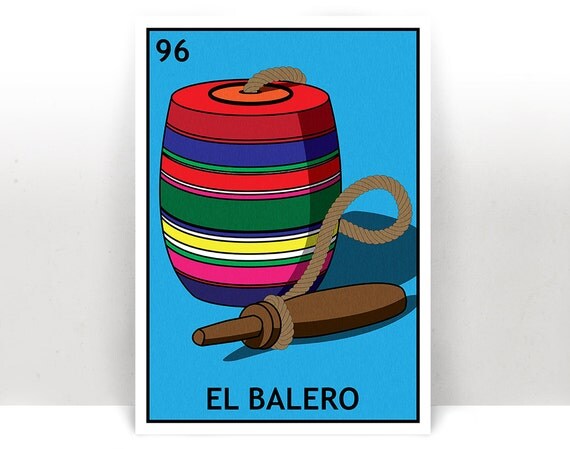 El Balero Lotería Mexican Bingo Art Print by PrintableAndAwesome