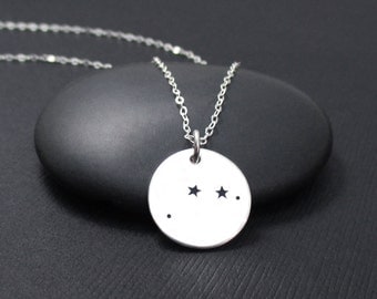 Aries Constellation Necklace Sterling Silver, Aries Necklace, Zodiac Necklace, Zodiac Jewelry