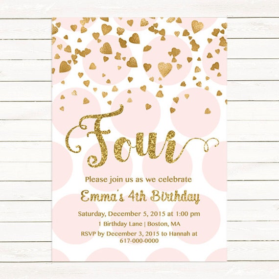 Fourth Birthday Party Invitation 1