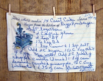 Personalized Recipe Terry Tea Towel