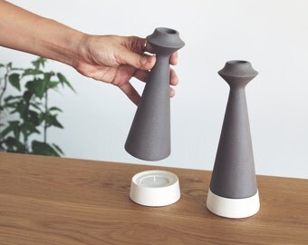 Candlestick holder, Candle Holder, Tealight holder, taper candle holder, modern ceramics, modern minimalist, Shabbat candlesticks, ceramics