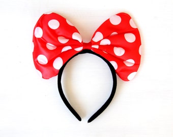 Jumbo Minnie Bow Headband, Minnie Headband, Minnie Mouse Headband, Jumbo Bow Headband, Kawaii Headband, Disney Headband, Big Bow Headband
