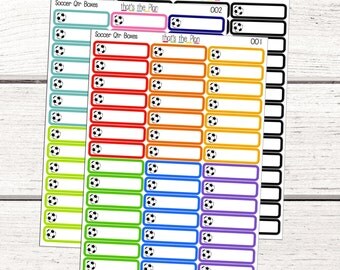 Soccer Planner Stickers, Color Options Available!, Soccer Stickers, Game Stickers, Practice Stickers