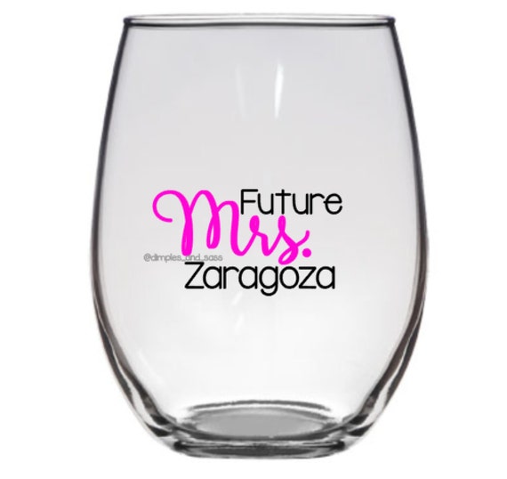 Future mrs wine glass