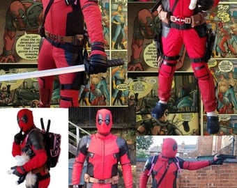 Deadpool Cosplay / Costume or Motorcycle Suit Replica, in Cordura/Leather or Full Leather **Movie Release Price Drop**