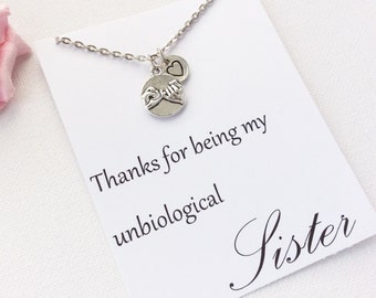 Download Bridesmaid Necklace Unbiological Sister Necklace Thanks