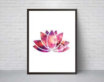 Lotus Flower Wall Art lotus poster | etsy Lotus Flower Wall Art lotus poster | etsy