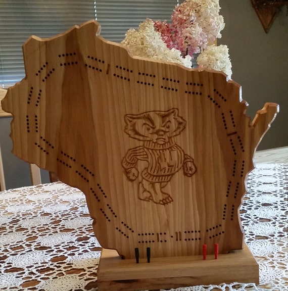 State of Wisconsin Cribbage Board