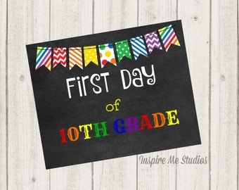 10th grade sign | Etsy