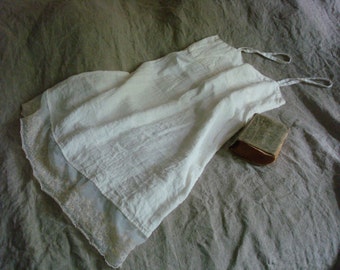 White nightgown linen nightgown nightdress with wide luxury lace night gown lingerie Spaghetti straps by Luxoteks