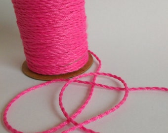 COTTON TWINE Decorative Rope String 10 Meters, Floral Supplies, Pink Craft Rope