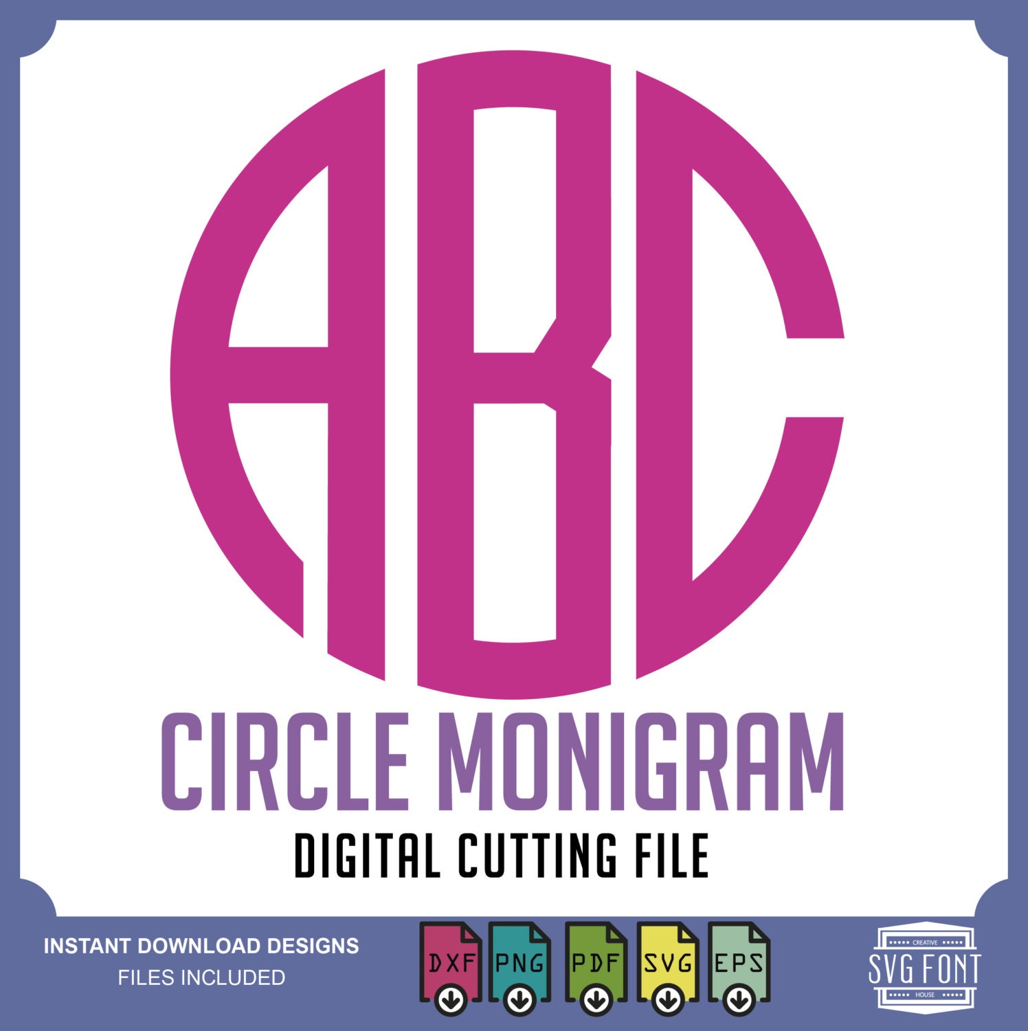 Download Circle MONOGRAM fontalphabet svg font Files For by ...