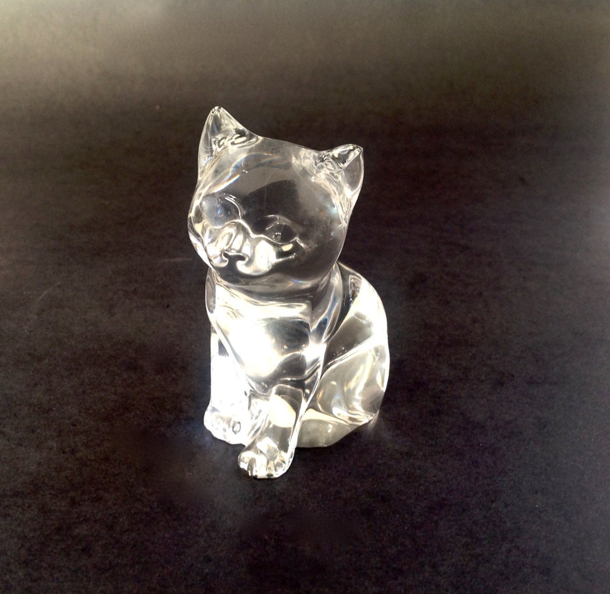 Vintage Crystal Cat Princess House Crystal Cat Figurine