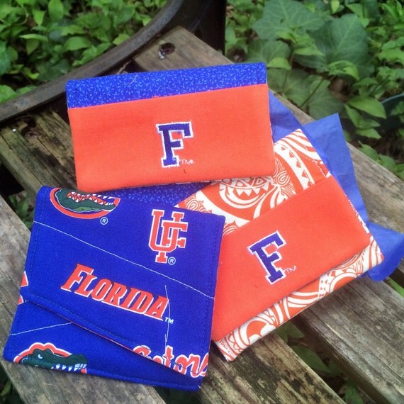 Gift Card Holder Florida Gator Wallet Orange and Blue