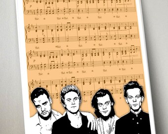One Direction stunning print, one direction lyrics, 1D, harry styles - 2 prints for the price of 1
