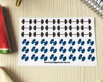 Workout Dumbbells Planner Stickers
