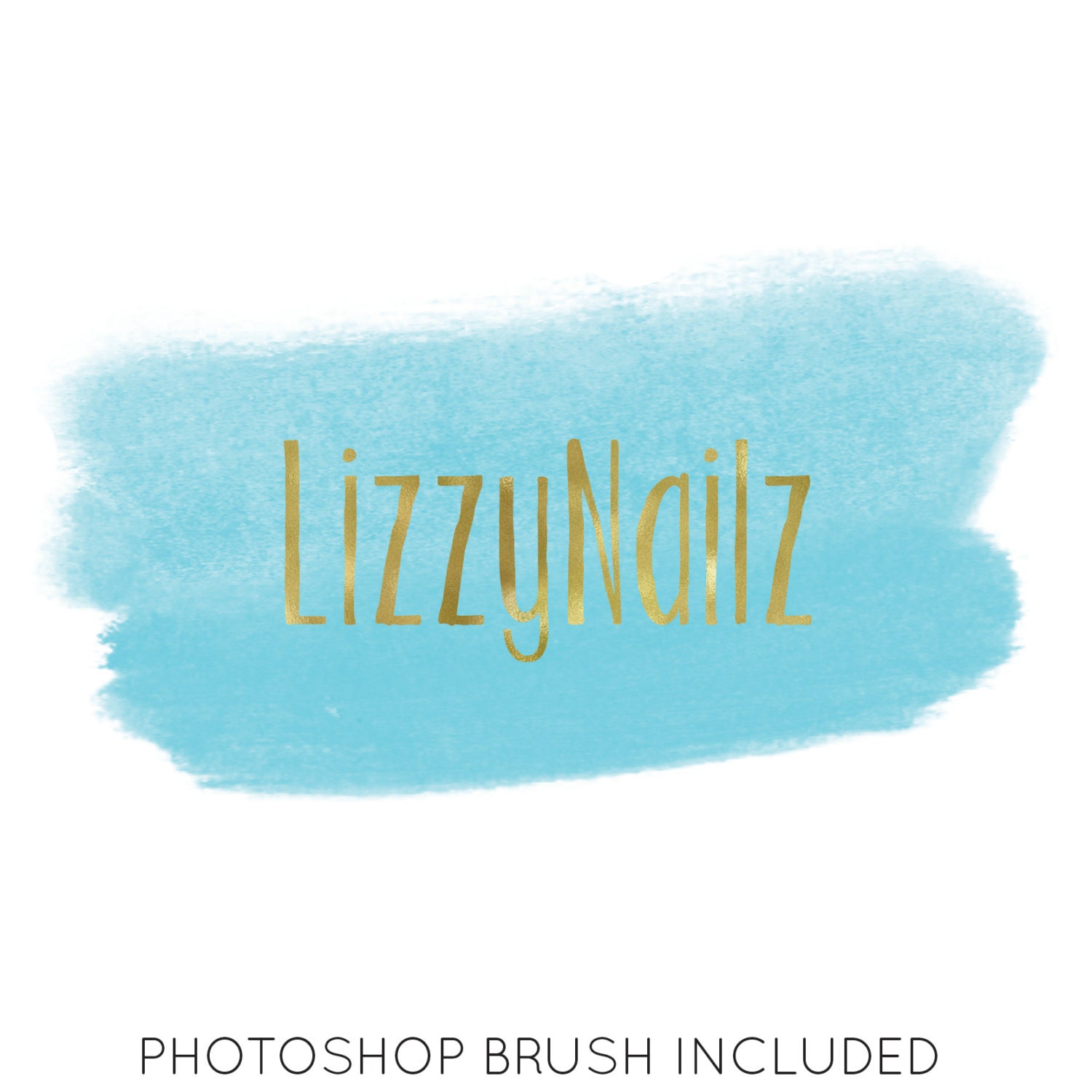 Watercolor Logo Design Custom INSTANT DOWNLOAD Watercolour
