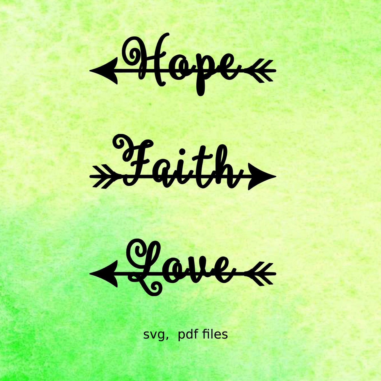 Download Hope Faith Love svg files vector files for silhouette svg