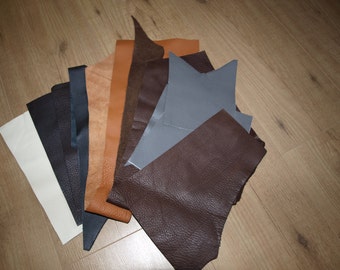 1 pound Quality Leather Scraps Leather Scrap bag Scrap Leather Pieces Mixed Leather Pieces Brown Grey Black colours Leather offcuts