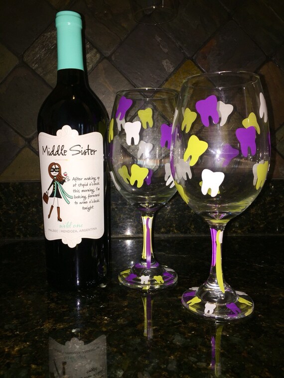 Tooth Wine Glass Dental Wine Glass Dental Hygienist Wine