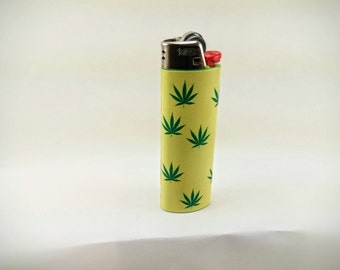 Marijuana Leaves Custom Lighter - Cannabis, Weed