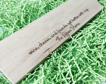 Personalized Cheese Board, Personalized Wedding Gift, Housewarming Gift, Anniversary Gift, Personalized Cheese Board Wood, Custom Engraved