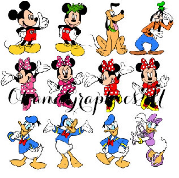 Download Disney Inspired Mickey Mouse and Friends 12 Combo Pack SVG