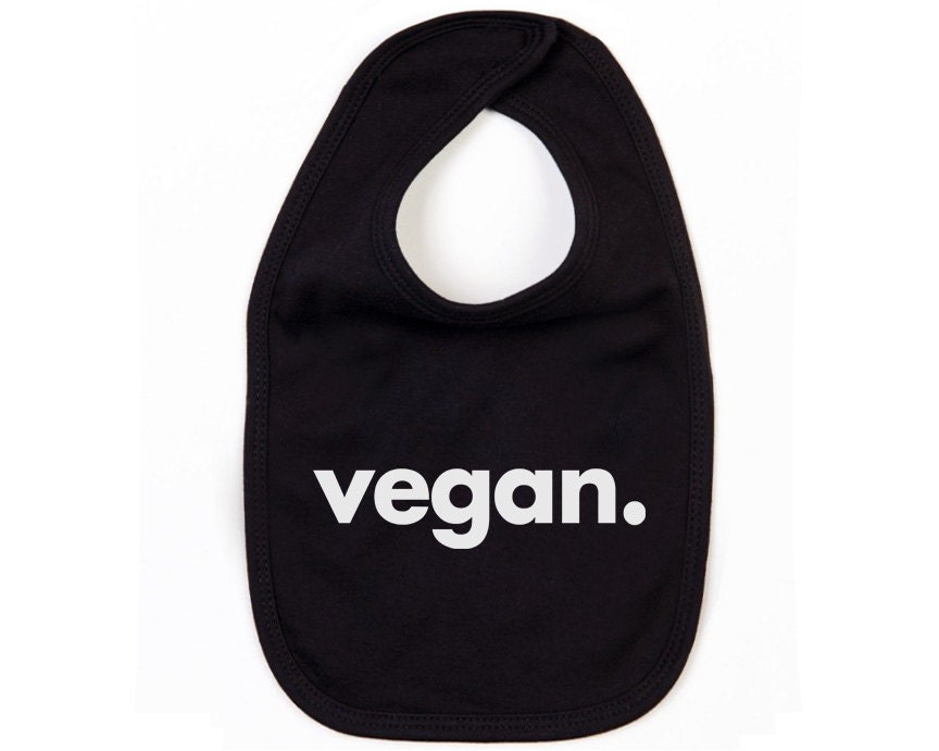 Vegan Baby Bib Veggie Lover Infant Burp Cloth by HappyHeadKids