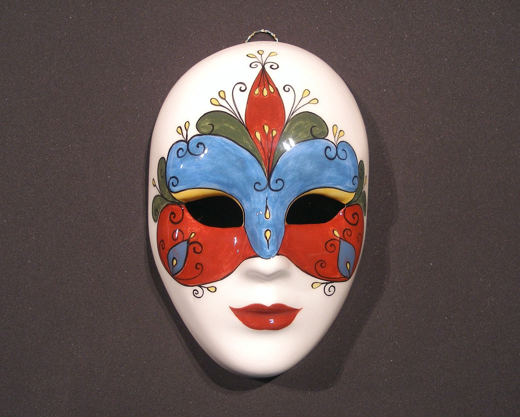 Ceramic mask mask mask decor hand painted mask