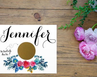 Scratch Off Bronze PERSONALIZED Will you be my Maid of Honor Card- Maid of Honor, Matron of Honor, Bridesmaid Ask Card w/ Metallic Envelope