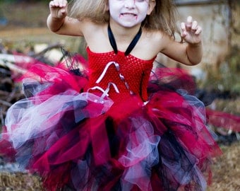 Halloween Zombie costume // Halloween zombie tutu dress // zombie walker Halloween costume // Halloween costume // monster costume
