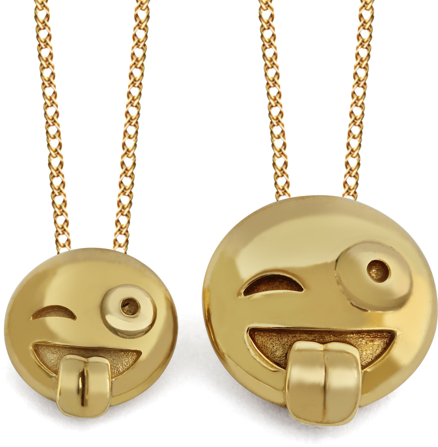 3D Crazy Face Emoji Pendant Crazy Face Emoji Jewelry Crazy