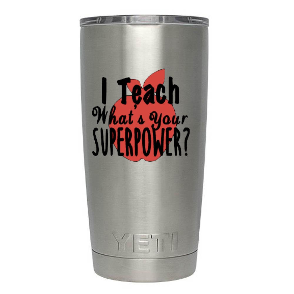 Yeti Decal // Teacher Decal // Cup Decal // Vinyl Decal // I
