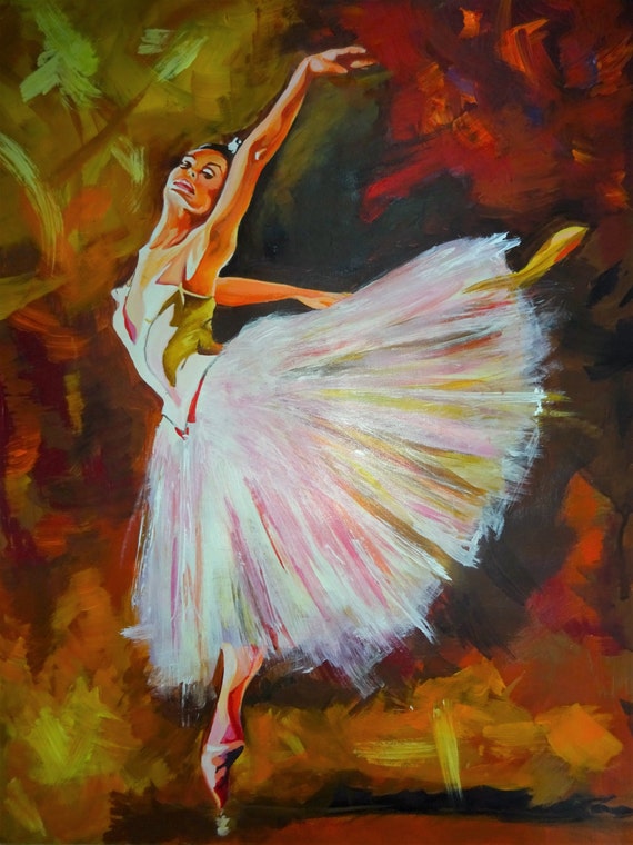 Dancing ballerina print