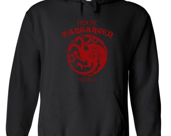 House Targaryen funny fantasy dragon game king thrones fire and blood college party - Apparel Clothing - Hoodie - Hooded Sweatshirt - 050