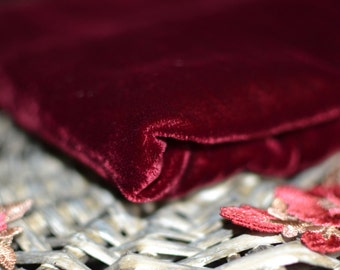 Red velvet fabric I Red velvet I Velvet fabric I Velvet I Fabric I Bohemian fabric I Vintage fabric I Quilting fabric I Upholstery fabric