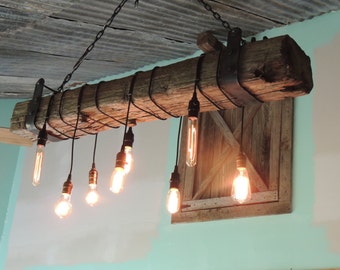 Railroad Tie Edison Chandelier