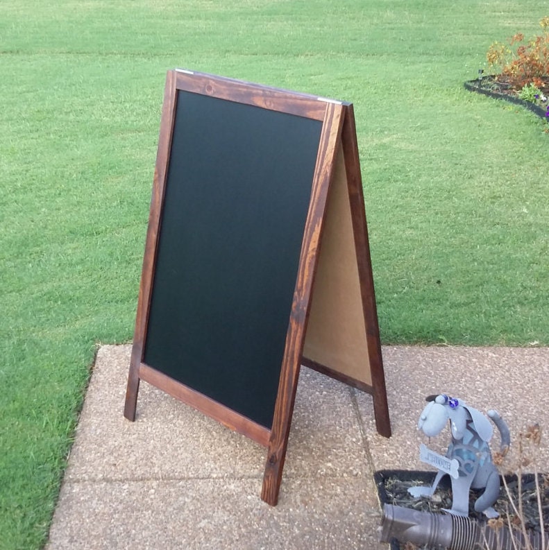 Huge RUSTIC EASEL Chalkboard Stained by DawsonCreativeCustom