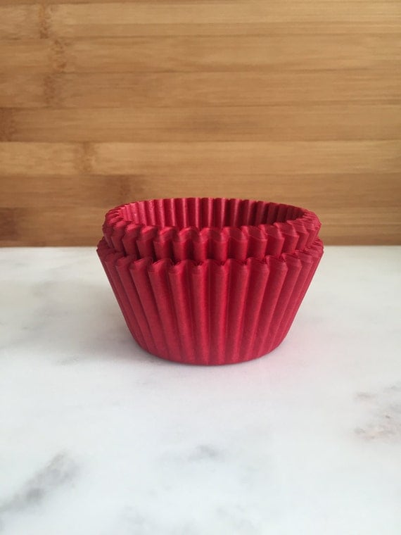 Solid Red Cupcake Liners Standard Sized Baking Cups 50
