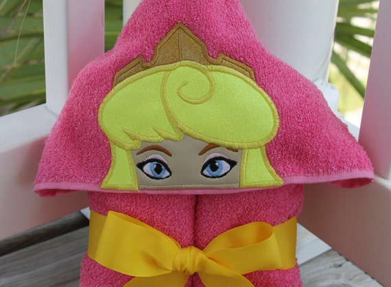 Aurora towel Sleeping Beauty hooded towel Princess girls