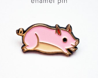 enamel pin PIG PIN pig enamel pins, pig jewelry, cute enamel pin, teacup pig gifts, pig brooch lapel pin, pig enamel pin brooch pin