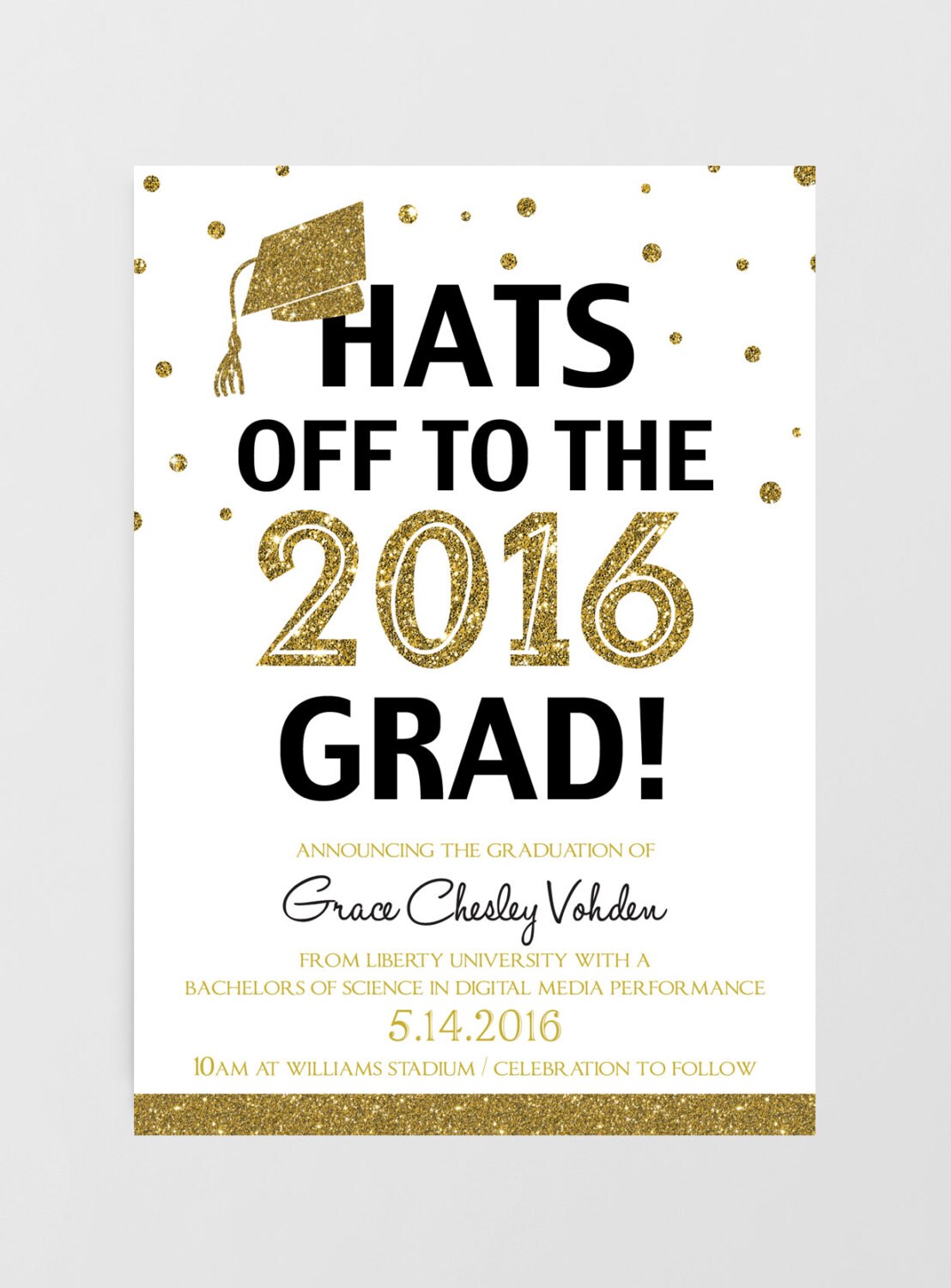 Traditional Graduation Invitations 2016 10