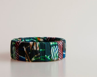 African print fabric bracelet