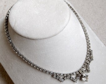 Vintage Clear Rhinestone Choker (Item Z 80)