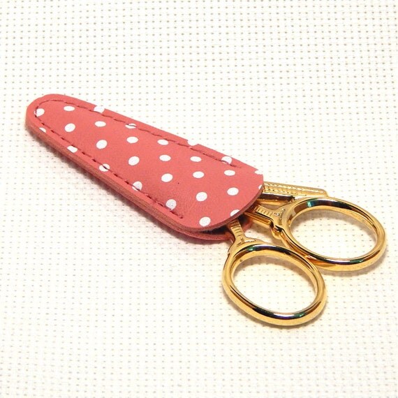 Scissors Sheath Scissors Case Scissors Cover Pink Polka Dot